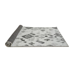 Sideview of Abstract Gray Modern Rug, abs2572gry