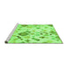 Sideview of Machine Washable Abstract Green Modern Area Rugs, wshabs2572grn