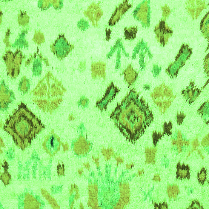 Machine Washable Abstract Green Modern Area Rugs, wshabs2572grn