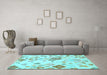 Machine Washable Abstract Light Blue Modern Rug in a Living Room, wshabs2572lblu