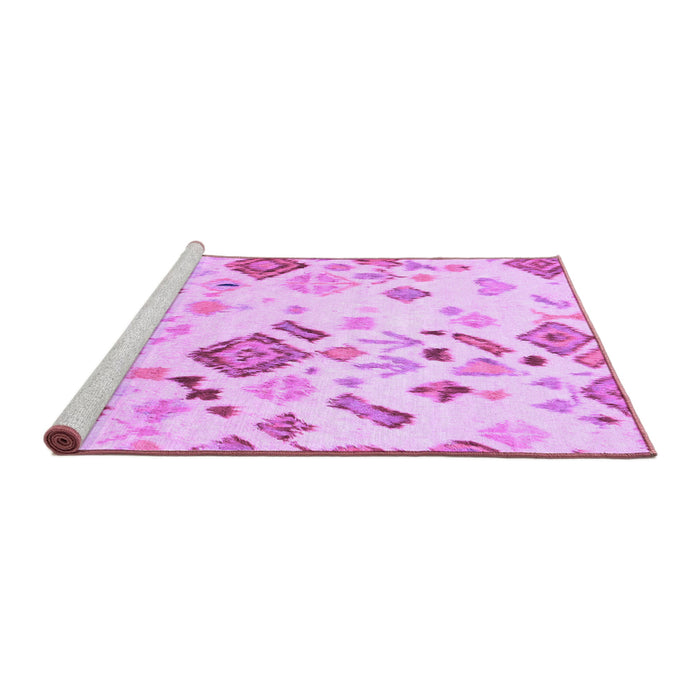 Sideview of Machine Washable Abstract Purple Modern Area Rugs, wshabs2572pur