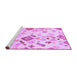 Sideview of Machine Washable Abstract Purple Modern Area Rugs, wshabs2572pur