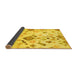 Sideview of Abstract Yellow Modern Rug, abs2572yw