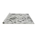 Sideview of Machine Washable Abstract Gray Modern Rug, wshabs2572gry