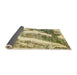 Sideview of Abstract Ginger Brown Green Modern Rug, abs2573