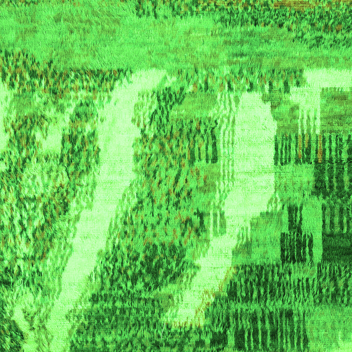 Abstract Green Modern Rug, abs2573grn