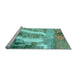 Sideview of Machine Washable Abstract Light Blue Modern Rug, wshabs2573lblu