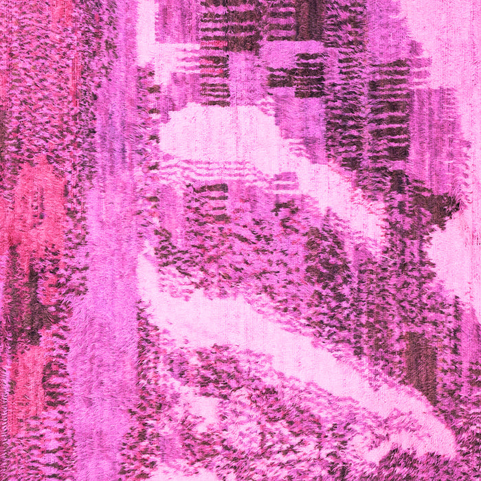 Square Machine Washable Abstract Pink Modern Rug, wshabs2573pnk