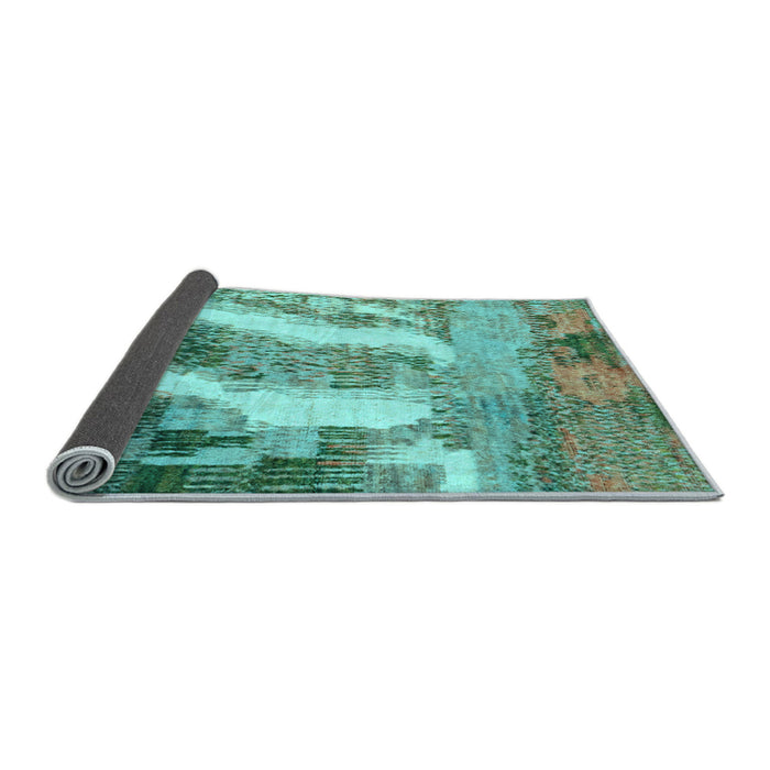 Sideview of Abstract Light Blue Modern Rug, abs2573lblu
