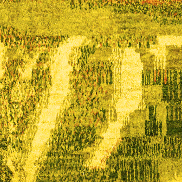 Abstract Yellow Modern Rug, abs2573yw