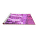 Sideview of Machine Washable Abstract Purple Modern Area Rugs, wshabs2573pur