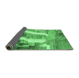Sideview of Abstract Emerald Green Modern Rug, abs2573emgrn