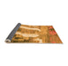 Sideview of Abstract Orange Modern Rug, abs2573org