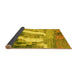 Sideview of Abstract Yellow Modern Rug, abs2573yw