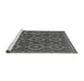 Sideview of Machine Washable Abstract Gray Modern Rug, wshabs2574gry