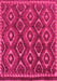 Machine Washable Abstract Pink Modern Rug, wshabs2574pnk