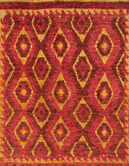 Abstract Orange Red Modern Rug, abs2574