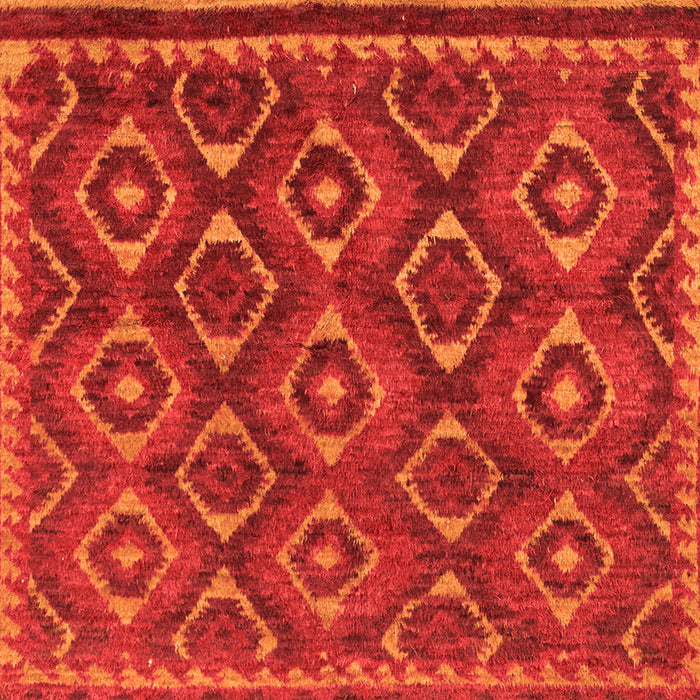 Square Abstract Orange Modern Rug, abs2574org