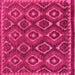 Square Machine Washable Abstract Pink Modern Rug, wshabs2574pnk