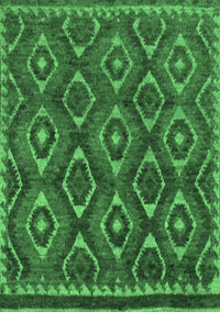 Abstract Emerald Green Modern Rug, abs2574emgrn