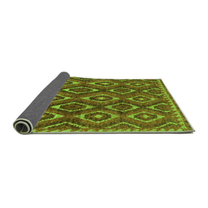 Sideview of Abstract Green Modern Rug, abs2574grn
