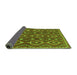 Sideview of Abstract Green Modern Rug, abs2574grn