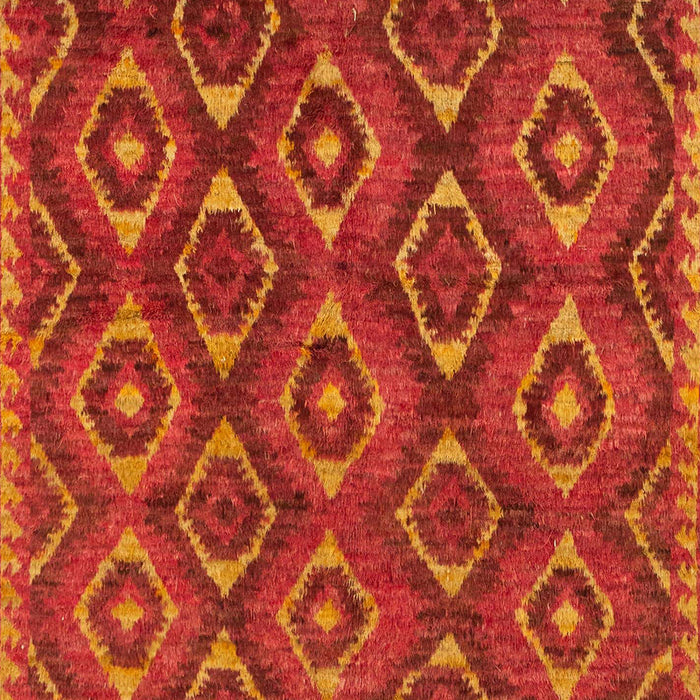 Machine Washable Abstract Orange Red Rug, wshabs2574