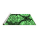 Sideview of Machine Washable Abstract Emerald Green Modern Area Rugs, wshabs2575emgrn