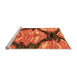 Sideview of Machine Washable Abstract Orange Modern Area Rugs, wshabs2575org