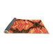 Sideview of Abstract Orange Modern Rug, abs2575org