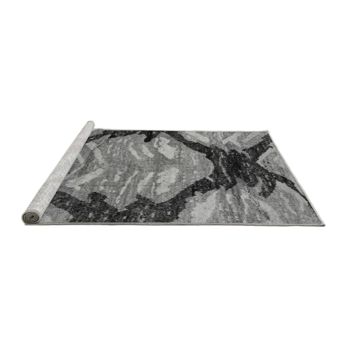 Sideview of Machine Washable Abstract Gray Modern Rug, wshabs2575gry