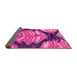 Sideview of Abstract Pink Modern Rug, abs2575pnk