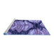 Sideview of Machine Washable Abstract Blue Modern Rug, wshabs2575blu