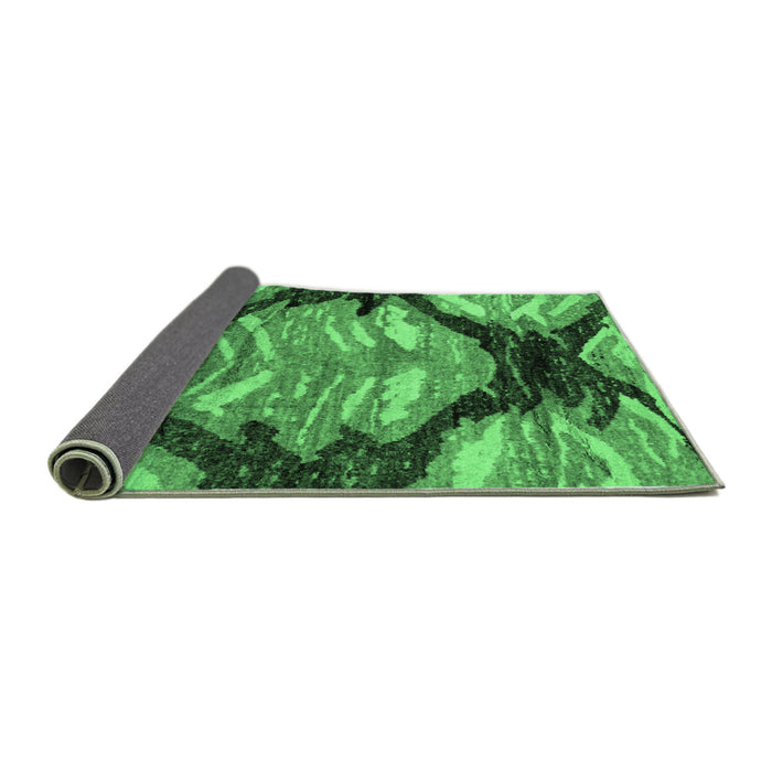 Sideview of Abstract Emerald Green Modern Rug, abs2575emgrn