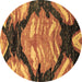 Round Abstract Brown Modern Rug, abs2575brn