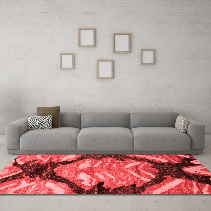 Modern Red Washable Rugs