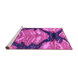 Sideview of Machine Washable Abstract Purple Modern Area Rugs, wshabs2575pur