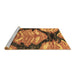 Sideview of Machine Washable Abstract Brown Modern Rug, wshabs2575brn