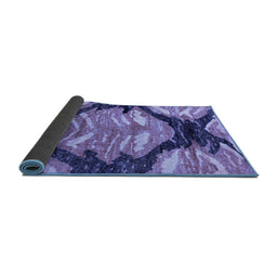 Sideview of Abstract Blue Modern Rug, abs2575blu