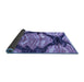 Sideview of Abstract Blue Modern Rug, abs2575blu