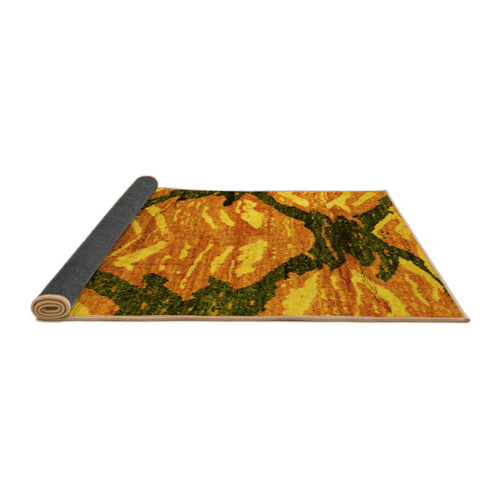 Sideview of Abstract Yellow Modern Rug, abs2575yw