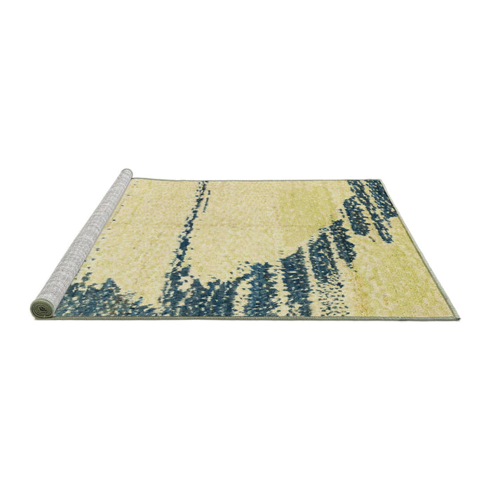 Sideview of Machine Washable Abstract Brown Rug, wshabs2576