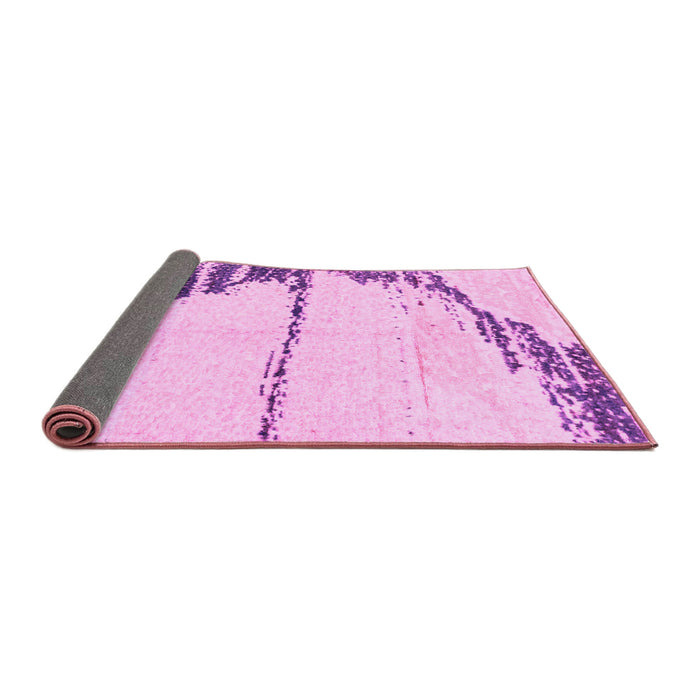 Sideview of Abstract Pink Modern Rug, abs2576pnk