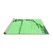 Sideview of Machine Washable Abstract Emerald Green Modern Area Rugs, wshabs2576emgrn