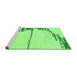 Sideview of Machine Washable Abstract Green Modern Area Rugs, wshabs2576grn