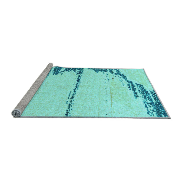 Sideview of Machine Washable Abstract Light Blue Modern Rug, wshabs2576lblu