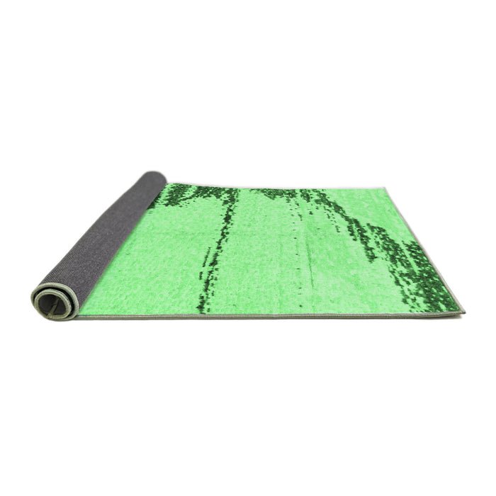 Sideview of Abstract Emerald Green Modern Rug, abs2576emgrn
