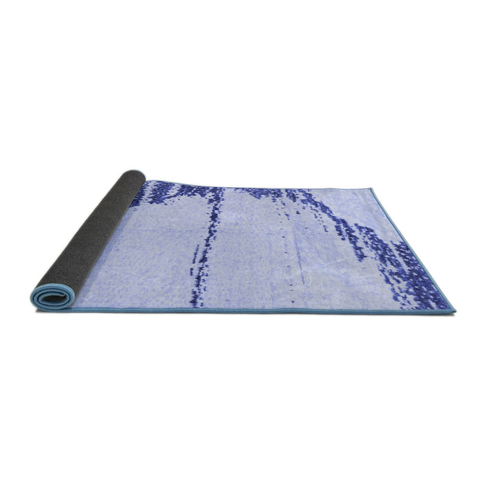Sideview of Abstract Blue Modern Rug, abs2576blu