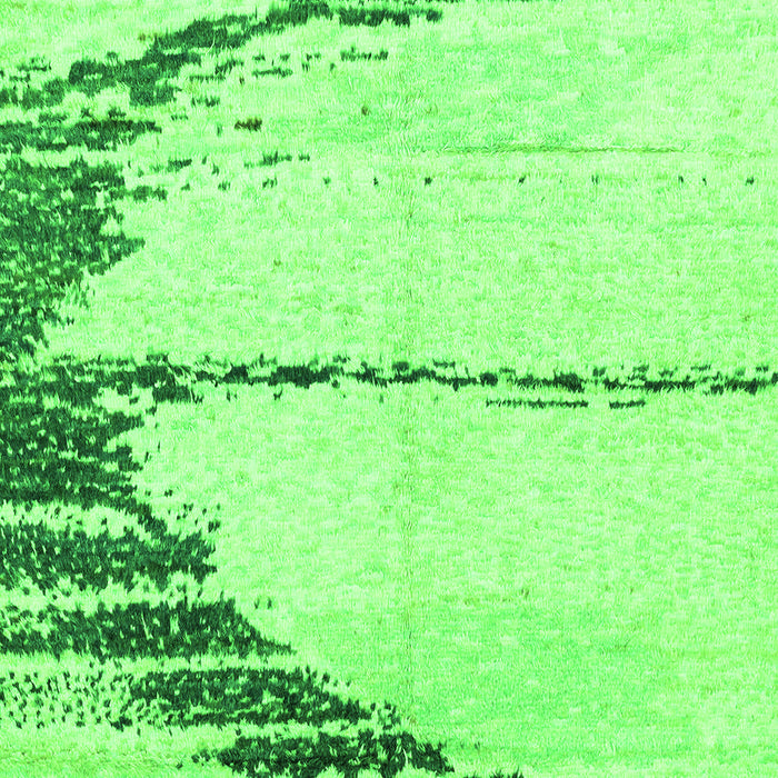 Machine Washable Abstract Green Modern Area Rugs, wshabs2576grn