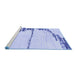 Sideview of Machine Washable Abstract Blue Modern Rug, wshabs2576blu